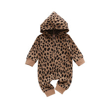 Load image into Gallery viewer, Leopard Print Hooded Jumpsuit
