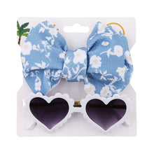 Load image into Gallery viewer, Bow + Heart Sunglasses Set
