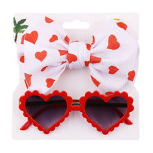 Load image into Gallery viewer, Bow + Heart Sunglasses Set
