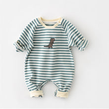 Load image into Gallery viewer, Striped Dino Romper
